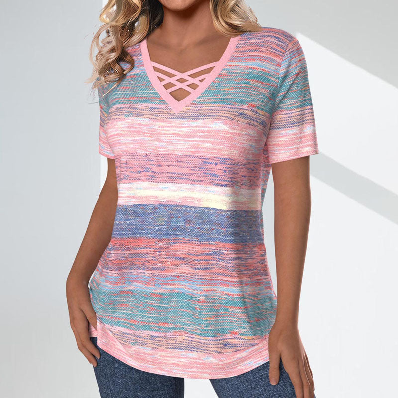 LYARELLE™ | CASUAL GRADIENT BLOUSE WITH FLOWY FIT