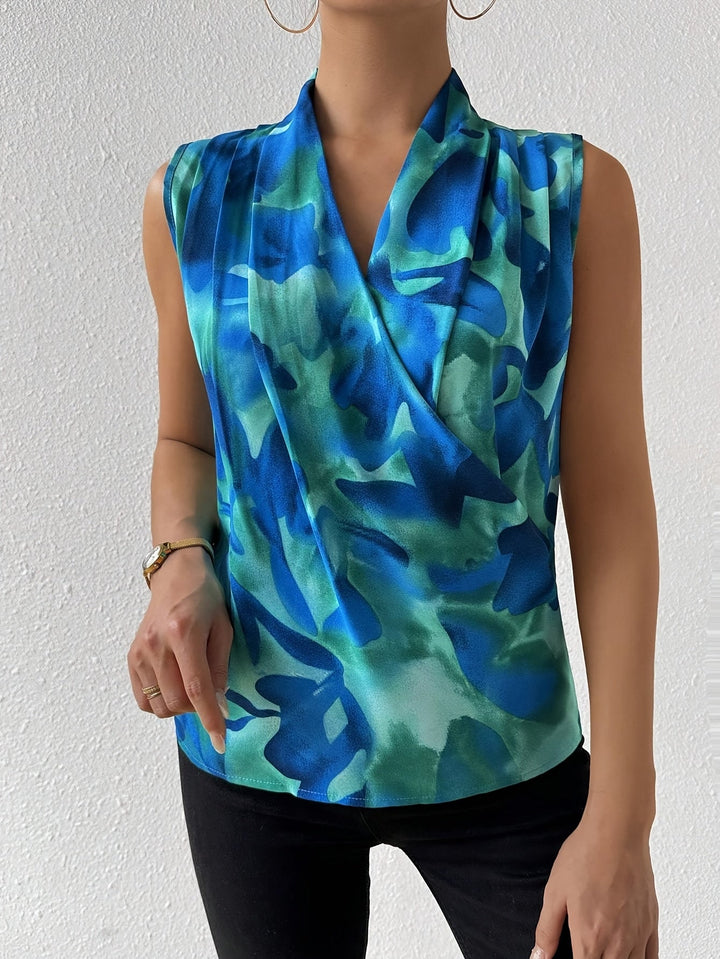 Serenya™ | Watercolour Sleeveless Blouse