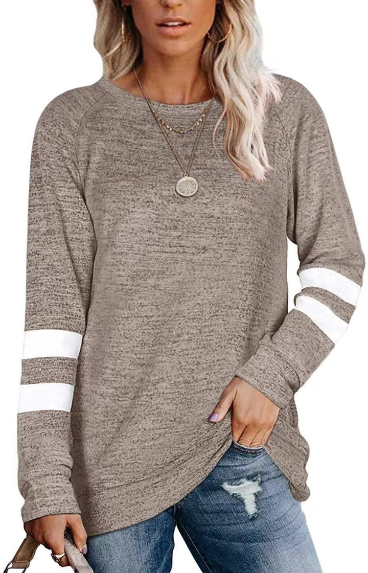 Aveline™ | Longline Striped Sleeve T-Shirt