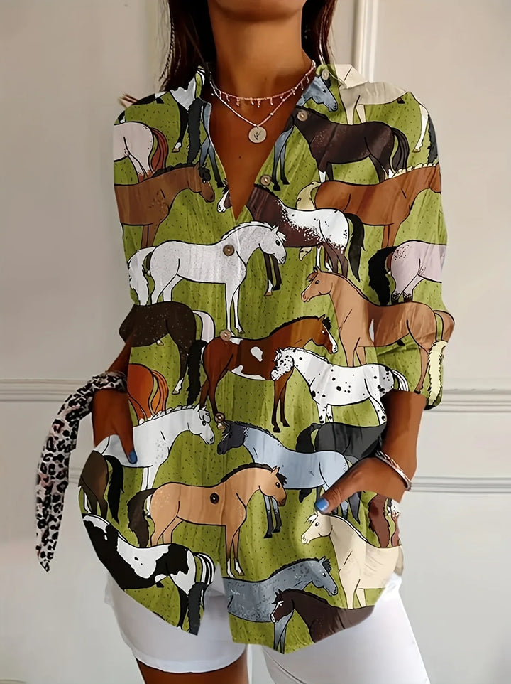 Brumby™ | Horse Print Blouse