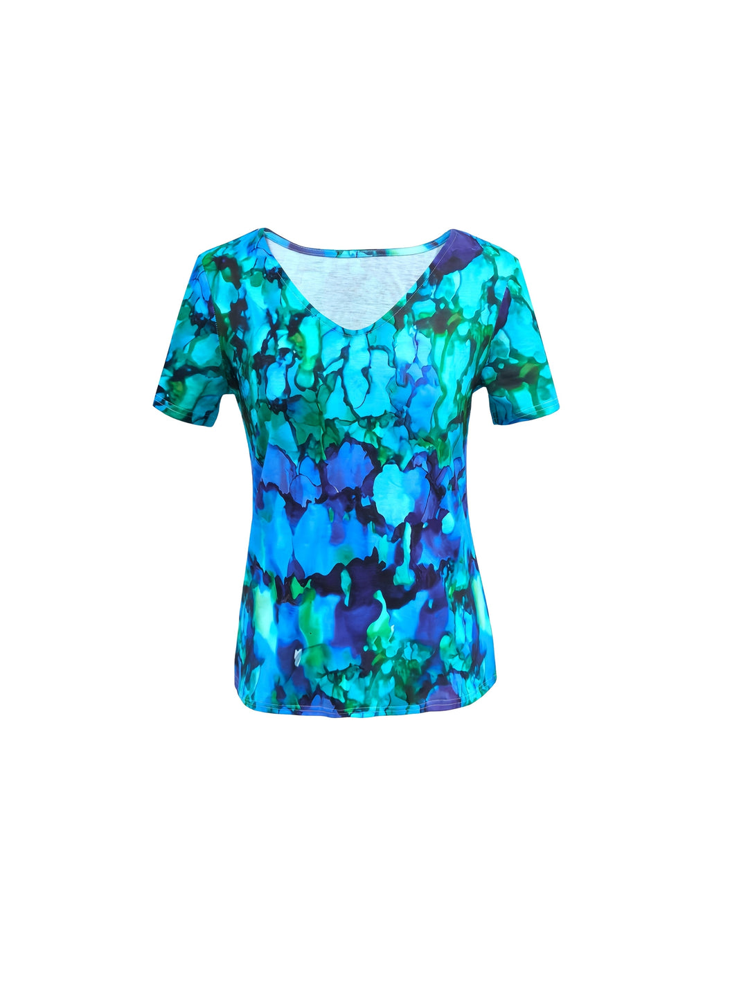 Marise™ | Watercolour Abstract V-Neck T-Shirt